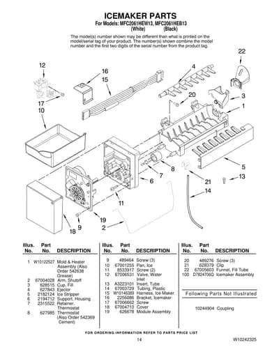 ICEMAKER PARTS