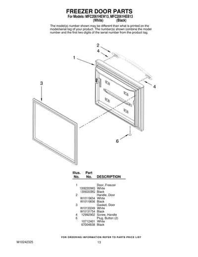 FREEZER DOOR PARTS