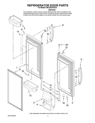 REFRIGERATOR DOOR PARTS