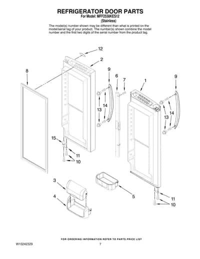 REFRIGERATOR DOOR PARTS