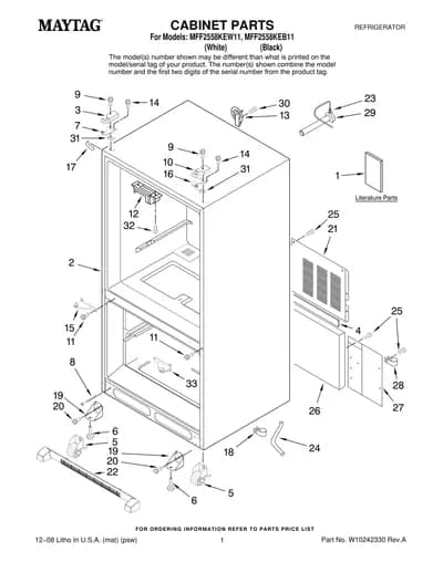 CABINET PARTS