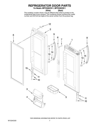 REFRIGERATOR DOOR PARTS
