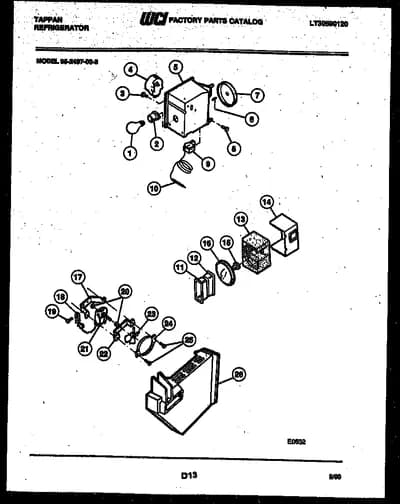 REFRIGERATOR CONTROL ASSEMBLY, DAMP