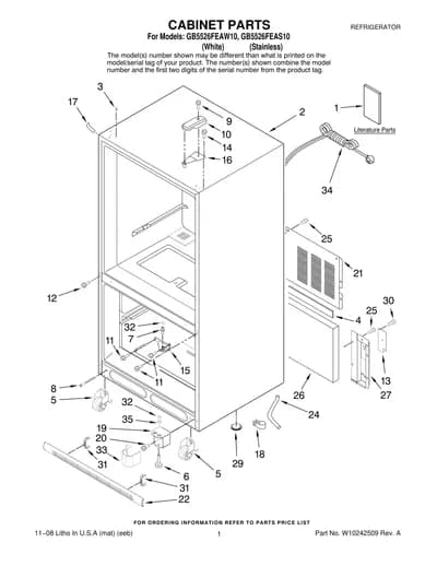 CABINET PARTS