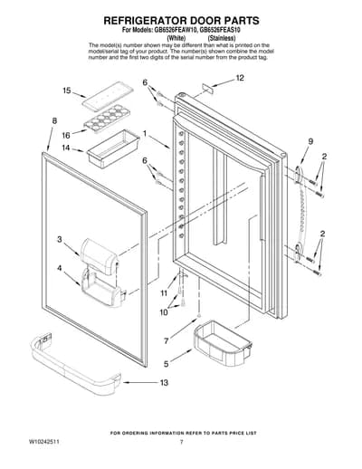 REFRIGERATOR DOOR PARTS