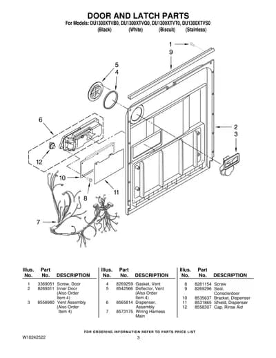 DOOR AND LATCH PARTS