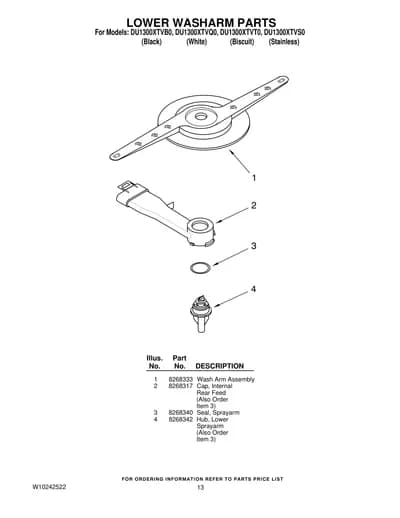 LOWER WASHARM PARTS