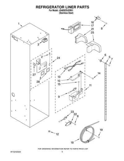 REFRIGERATOR LINER PARTS