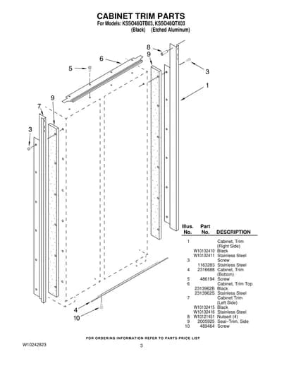 CABINET TRIM PARTS