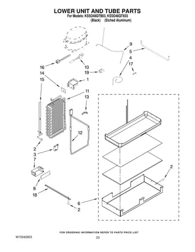 LOWER UNIT AND TUBE PARTS