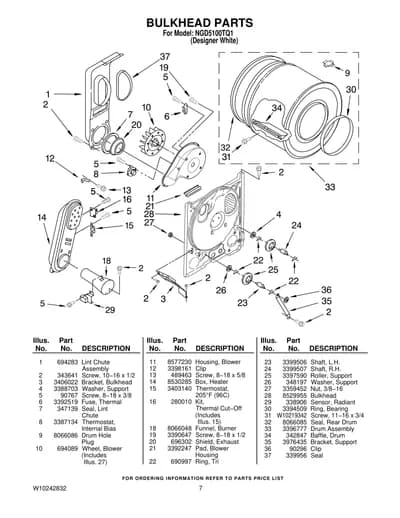 BULKHEAD PARTS