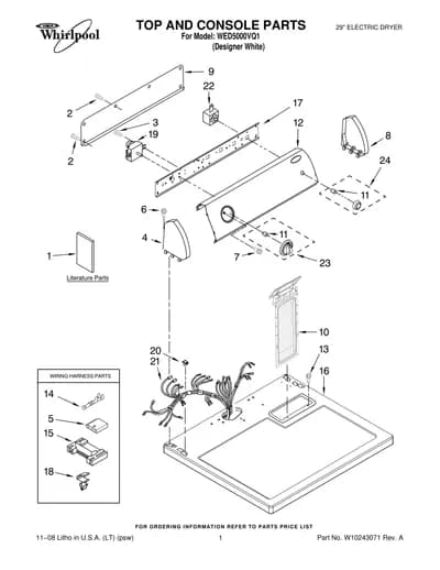 TOP AND CONSOLE PARTS