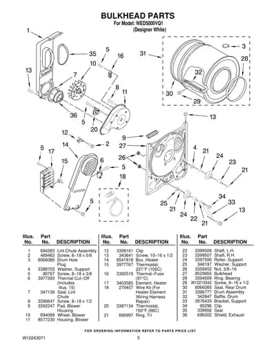 BULKHEAD PARTS