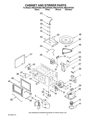 CABINET AND STIRRER PARTS