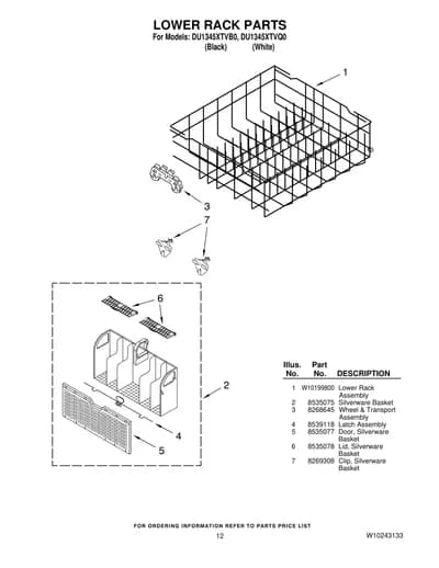LOWER RACK PARTS