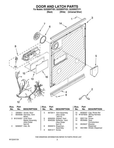 DOOR AND LATCH PARTS