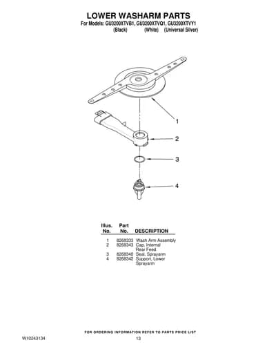 LOWER WASHARM PARTS
