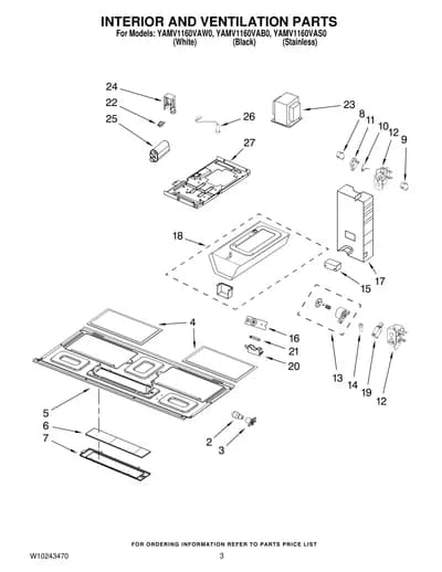 INTERIOR AND VENTILATION PARTS