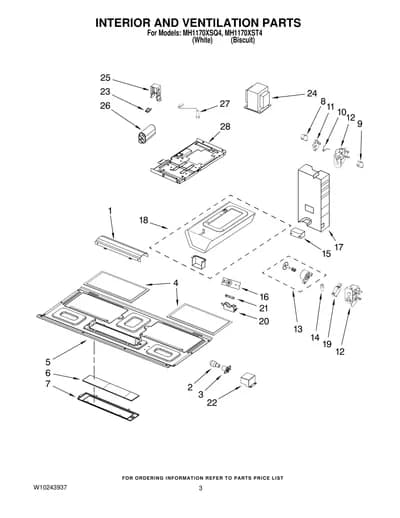 INTERIOR AND VENTILATION PARTS