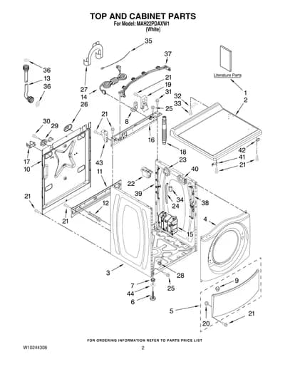 TOP AND CABINET PARTS