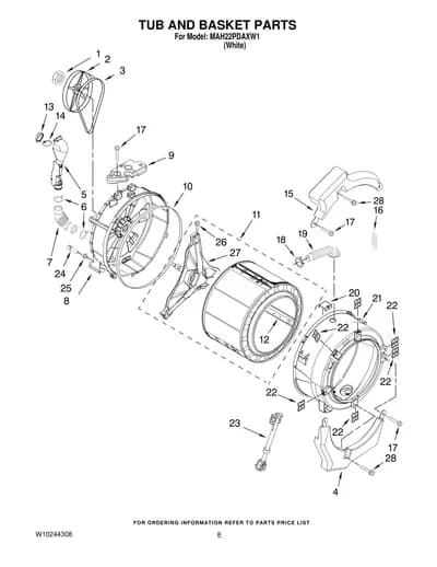 TUB AND BASKET PARTS