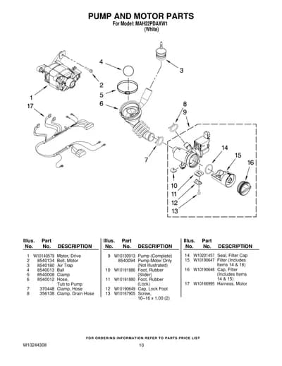 PUMP AND MOTOR PARTS