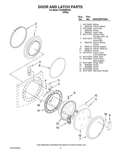 DOOR AND LATCH PARTS