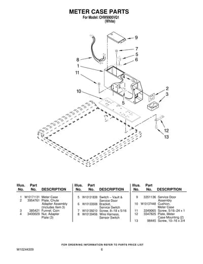 METER CASE PARTS