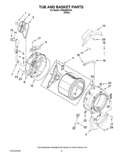 TUB AND BASKET PARTS