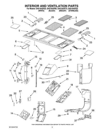 INTERIOR AND VENTILATION PARTS