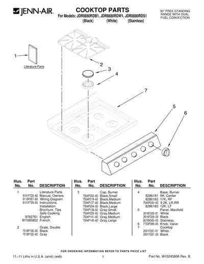 COOKTOP PARTS