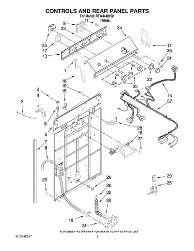 CONTROLS AND REAR PANEL PARTS