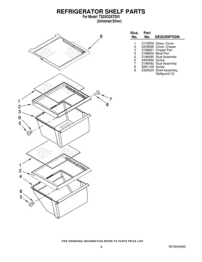 REFRIGERATOR SHELF PARTS