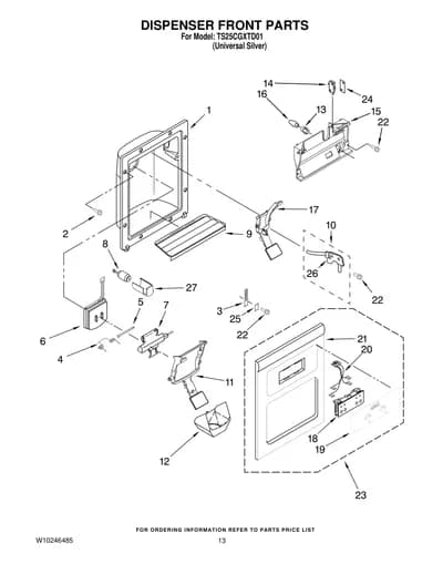 DISPENSER FRONT PARTS