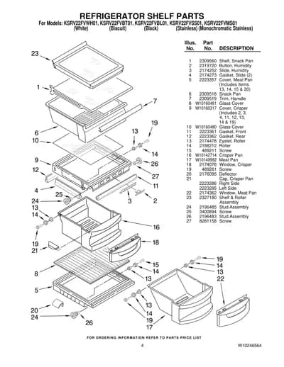 REFRIGERATOR SHELF PARTS