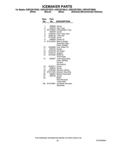 ICEMAKER PARTS