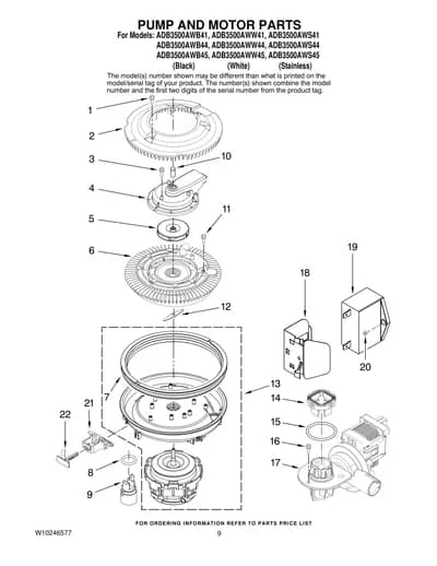 PUMP AND MOTOR PARTS