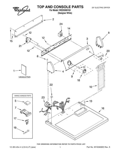 TOP AND CONSOLE PARTS