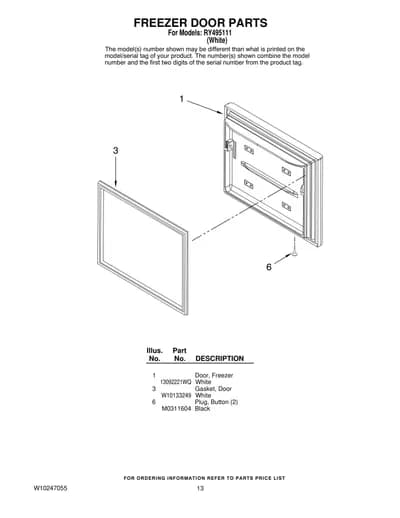 FREEZER DOOR PARTS