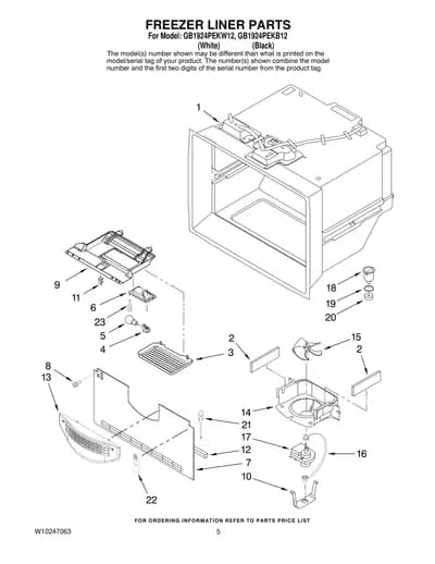 FREEZER LINER PARTS