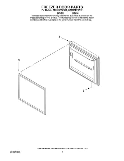 FREEZER DOOR PARTS