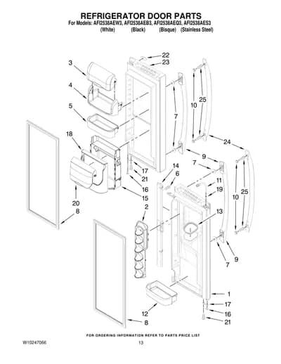 REFRIGERATOR DOOR PARTS