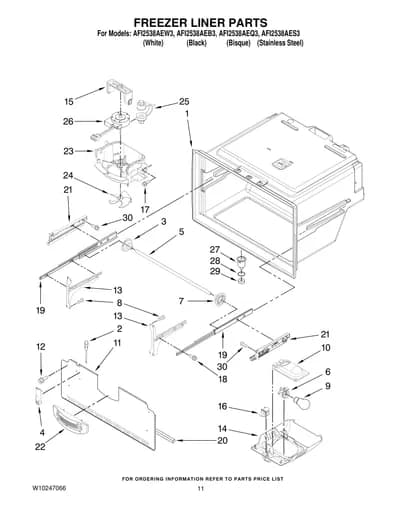 FREEZER LINER PARTS