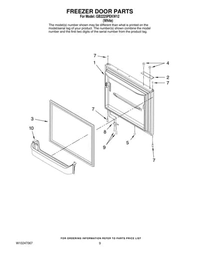 FREEZER DOOR PARTS