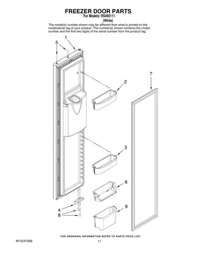 FREEZER DOOR PARTS