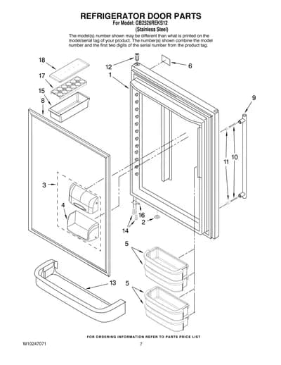 REFRIGERATOR DOOR PARTS
