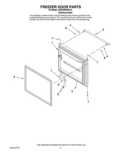 FREEZER DOOR PARTS