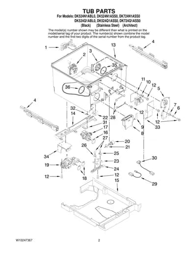 TUB PARTS