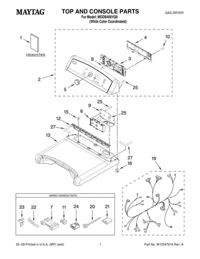 TOP AND CONSOLE PARTS