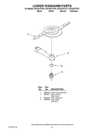 LOWER WASHARM PARTS
